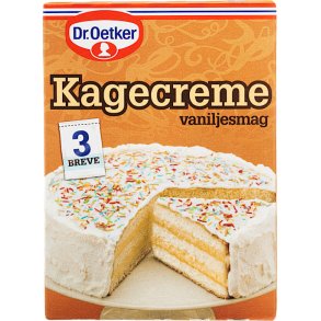 Kagecreme med vanillesmag fra Dr. Oetker, 3 poser