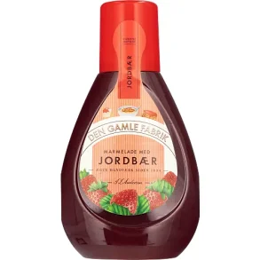 Marmelade p� plastflaske. Den Gamle fabrik 425g