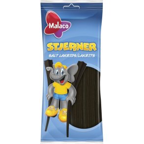Malaco Saltlakrids Stjerner, 92 gram