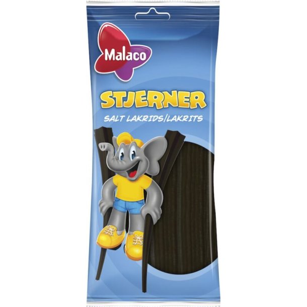 Malaco Saltlakrids Stjerner, 92 gram