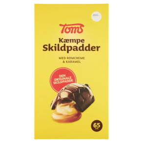 Toms K�mpe Skildpadder, kasse m/ 65 stk. ialt 1820 gram