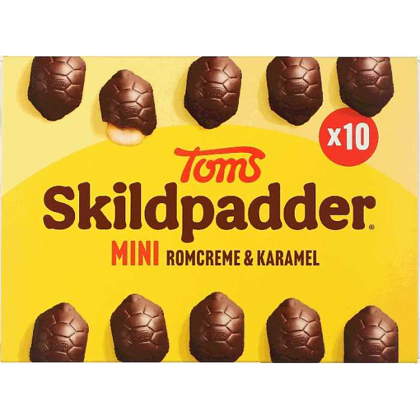 Toms mini Skildpadder 10 stk.(Toms mini skildpadder, chocolate, 10 pcs.)