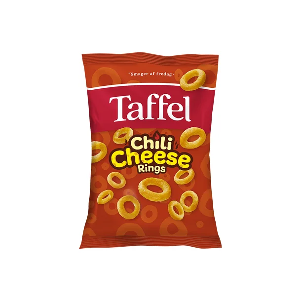 Taffel Chili Cheese Rings, 130g.