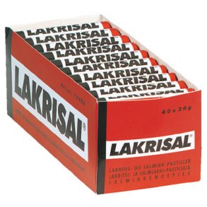 Lakrisal i kasse, 40 stk. ca. 1000 gram