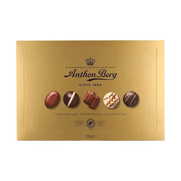 Anthon Berg guld�ske med fyldte chokolader 200g