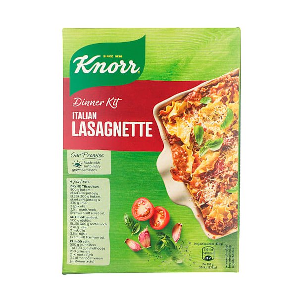 Lasagnette, Knorr 3 - 4 portioner