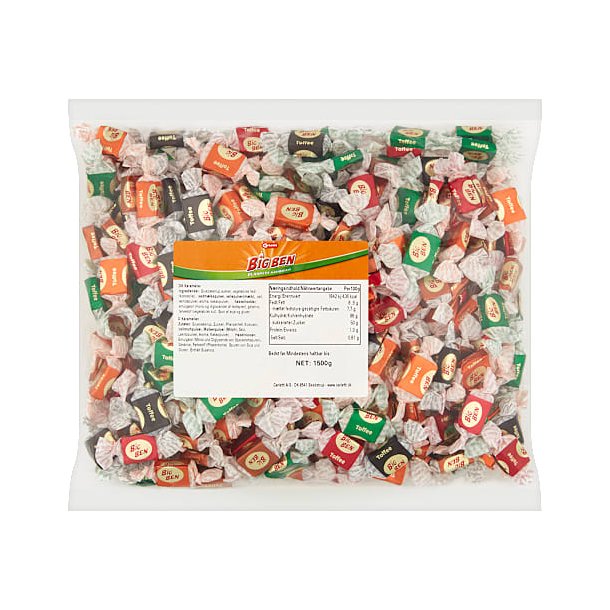 Carletti Big Ben Blandede Karameller, 1500 gram