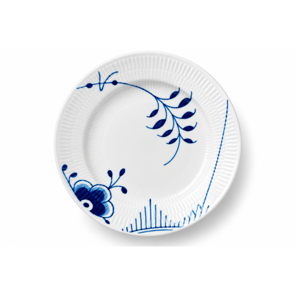 Royal Copenhagen Bl� Mega Riflet Tallerken, 19cm