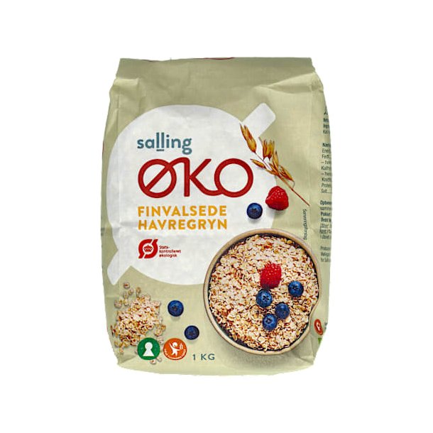 Havregryn finvalset �kologisk - 1kg.