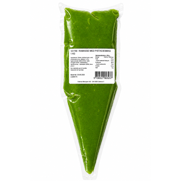 Odense dessertmasse med pistaciesmag, 1 kg. (produktet er desv�rre besv�rligt at skaffe, s� l�ngere leveringstid)