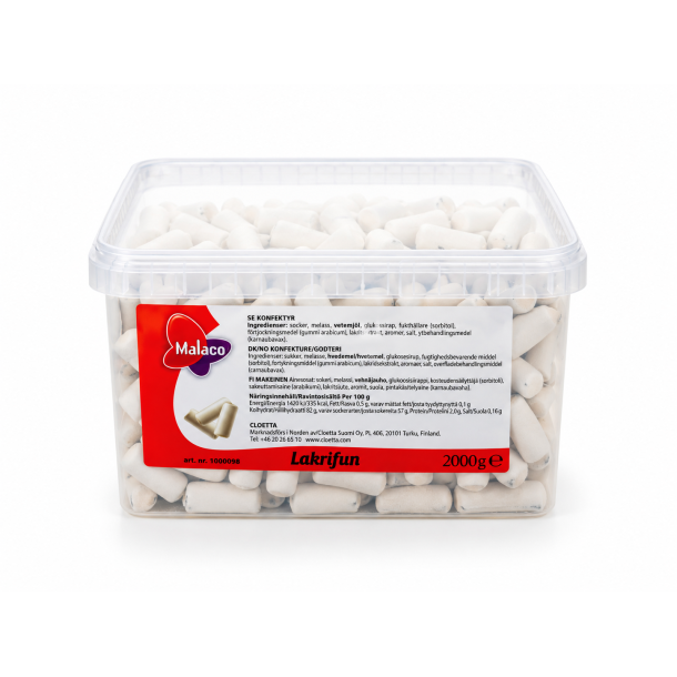 Malaco Lakrifun (skolekridt) 2 kg