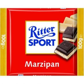 Ritter Sport med marcipan, 100 gram