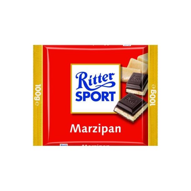Ritter Sport med marcipan, 100 gram