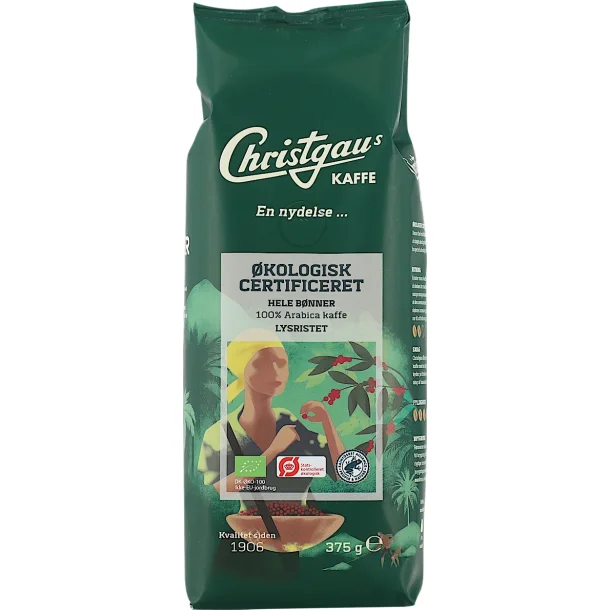 Christgau �kologisk Fairtrade kaffe, hele b�nner 375g