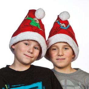 Nissehue i filt, med Bramming Nisse. :56cm