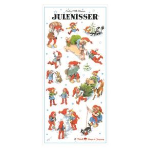 Klistermrker med Vilhelm Hansen julenisser. 2 ark. 