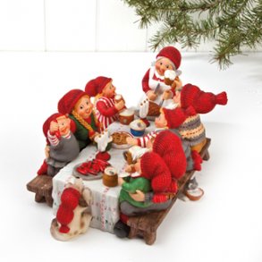 Muntrenissernes julebord. Lavet i polycarbonat. 13 x 28cm.