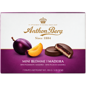 Anthon Berg Mini Blomme i Madeira, 105g.