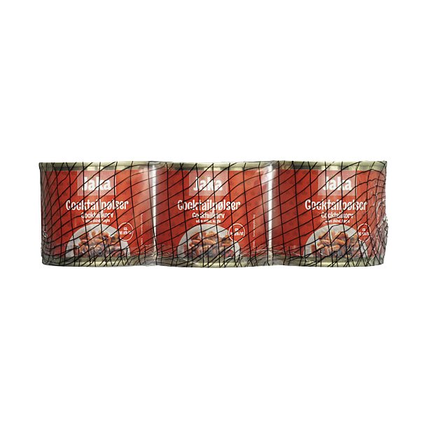Cocktailp�lser uden skind fra Jaka, 3 d�ser.