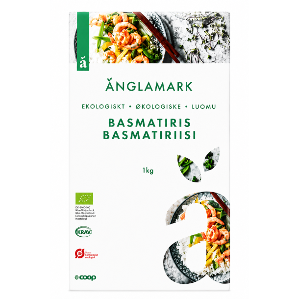 Ris Basmati �kologiske, 1kg, �nglamark