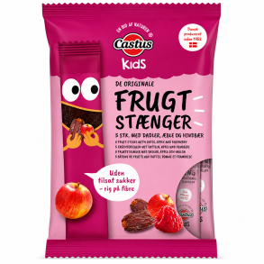 Castus Frugtst�nger (figenst�nger) med �ble/hindb�r, 5 x 20 gram