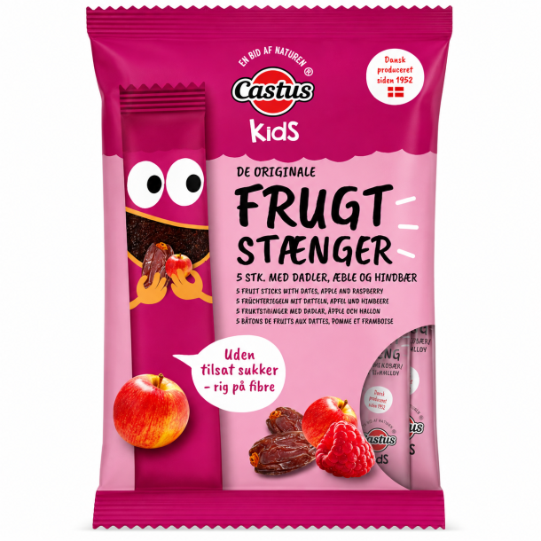 Castus Frugtst�nger (figenst�nger) med �ble/hindb�r, 5 x 20 gram