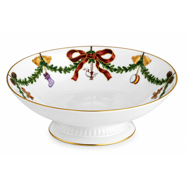 Royal Copenhagen Julestel Sk�l p� fod, 18cm.