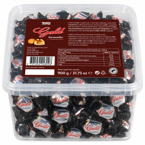 Toms Guldkarameller i kasse, ca. 900 gram