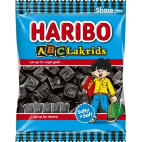 Haribo ABC Lakrids, 120 gram