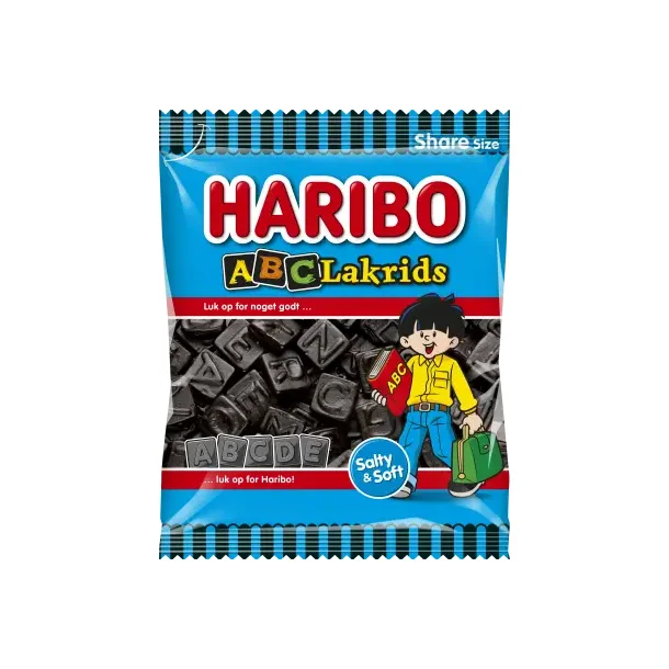Haribo ABC Lakrids, 120 gram