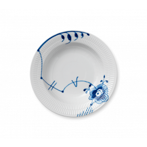 Royal Copenhagen Bl Mega Riflet Dyb tallerken, 21cm