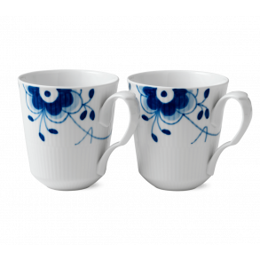 Royal Copenhagen Bl Mega Riflet Krus 38cl, 2-pak