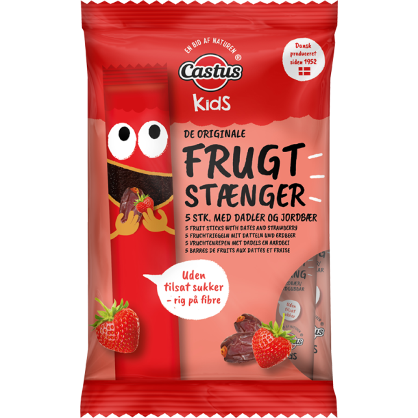 Castus Frugtst�nger med jordb�r. 5 x 20g