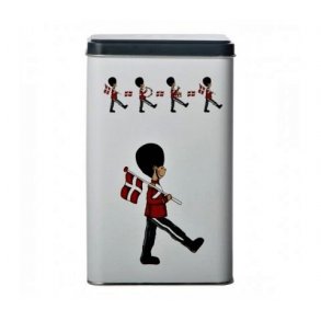 Dse med garder og flag. 16cm hj. 