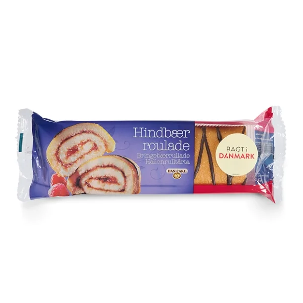 Roulade med hindb�r, fra Dan Cake. 300g
