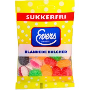 Evers Sukkerfri blandede Bolcher, 80g