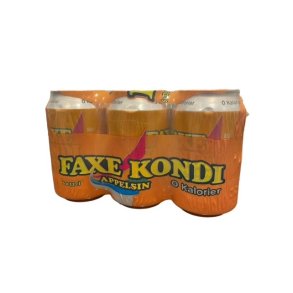 Faxe Kondi Appelsin, 0 kalorier. 6 x 33cl