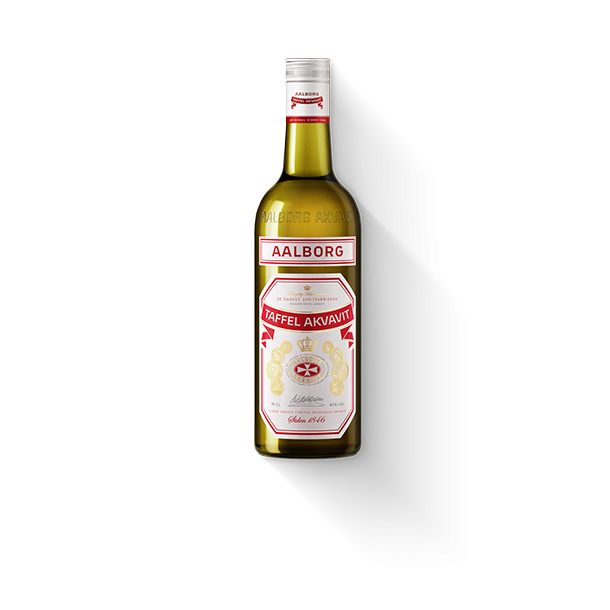 R�d Aalborg Taffel Akvavit, 0,7L. 