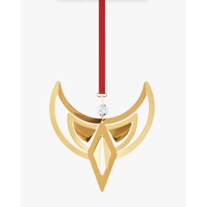 Georg Jensen Ornament 2024. Guldbelagt engel. Med silkesnor.