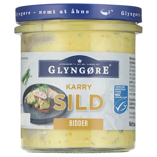 Glyngre karrysild i bidder, 340 gram