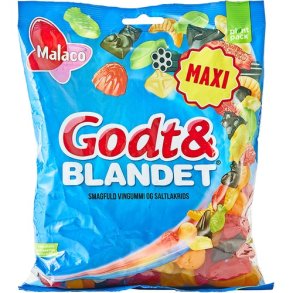 Malaco Godt og blandet original, 340 gram