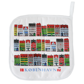 Grydelap med huse fra Nyhavn. 2 stk. 