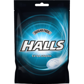 Halls sukkerfri bolsjer, extra strong 65g
