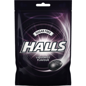 Halls sukkerfri bolsjer, Lakrids 65g