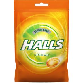 Halls sukkerfri bolsjer, citrus mix 65g