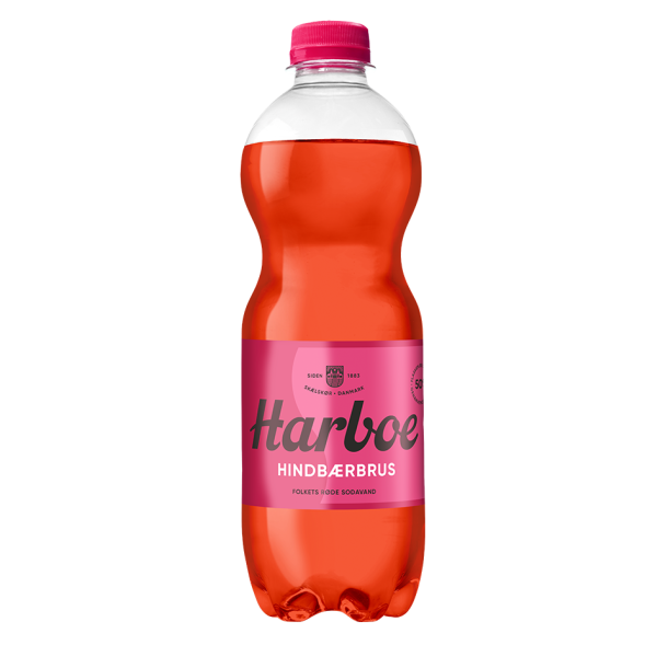 Harboe Hindb�r/R�d sodavand Light, 0,5L
