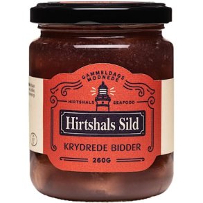 Gammeldags modnede kryddersild fra Hirtshals sild. Bidder. 260g