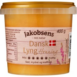 Dansk Lyng Honning fra Jakobsen. 400g. 