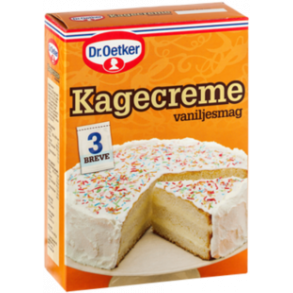 Kagecreme med vanillesmag fra Dr. Oetker, 3 poser