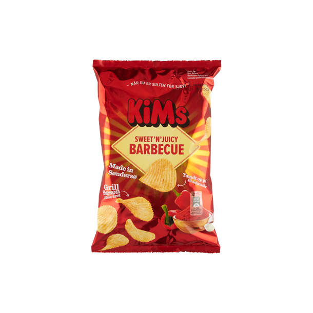 Kims Chips med barbecue, 175g